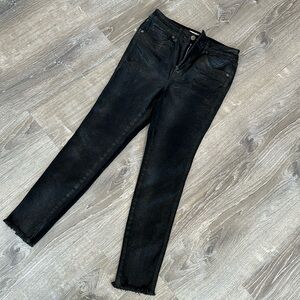 Free People Black Glitter Jeans Size 29
